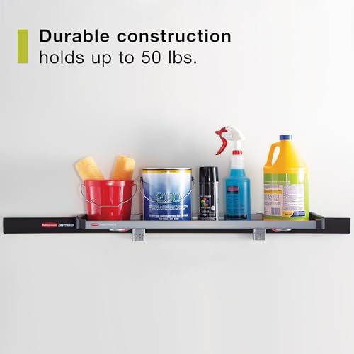 Rubbermaid FastTrack Rail Large Shelf Organization System, Holds up to 50 Pounds, Ideal for Cleaning Products/Garden Supplies/Laundry Products - Image 3