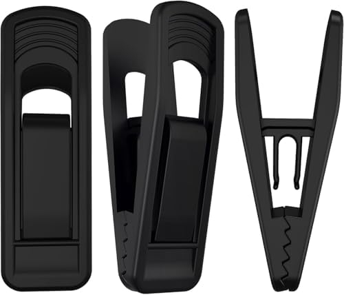 TOFIIGREM Hanger Clips Perfect for Velvet Hangers (Black, 80 PCS), Strong Plastic Clips Pant Skirt Hanger Clips for Black Flocking Felt Hangers by TOFIIGREM