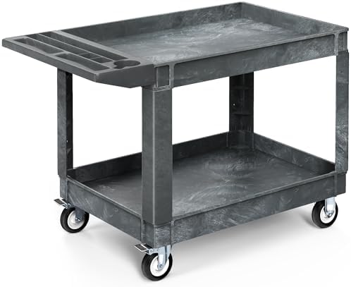 YITAHOME Utility Cart on Wheels 45 x 25 Inch w/Swivel Wheels(2 Brake) by YITAHOME