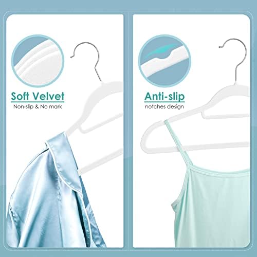 Velvet Hangers Non Slip Felt Hangers, Velvet Clothes Hangers Space Saving - Image 5