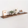 40" Live Edge Floating Shelves, Solid Elm Wood, Vintage by Unknown