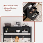 Hall Tree with Bench & 3 Drawers Storage 31.5" Coat Rack Entryway Organizer - Image 6