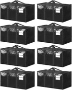 ukeetap 8 Pack Extra Large Clothes Storage Bins with Lids,Black by ukeetap