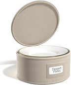 Sorbus China Storage Containers, with Lid (Salad Plate Storage, Beige) - Image 4
