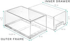 Sorbus Clear Storage Drawers for Refrigerator (Wide + Narrow Deep, 6 Pack) - Image 3