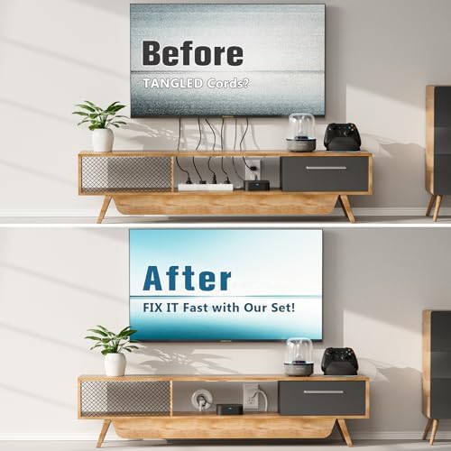 in Wall Cable Management Kit, Power & Low Voltage Wire Organizer with Hole Saw Drill for Easy TV Wall Mounting, TV Cord Hider for Wall & Clean Look - Image 2