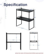 Nxconsu Stackable Cabinet Shelf Organizer 2 Pack, Standard Tall Black - Image 3