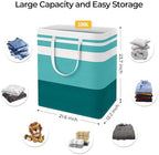 HomeHacks 2 Pack Large Laundry Baskets, Laundry Hampers Bags (Green 100Lx2) - Image 4