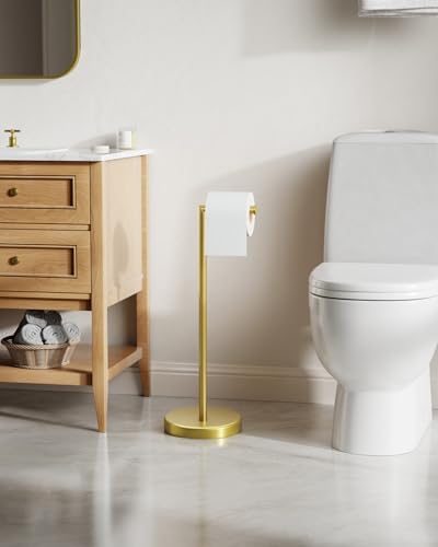 BWE Bathroom Toilet Paper Holder Stand Brushed Gold SUS304 Stainless Steel - Image 2