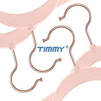 TIMMY Velvet Hangers - Suit (50-Pack) Ultra Thin Coat Hangers with Heavy Duty Construction, Holds up to 10 Lbs - Blush Pink/Rosegold Finishes - Image 6