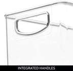 iDesign Plastic Stackable Pantry Bin with Handles, Set of 2, Clear - Image 5