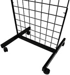 Only Hangers Black 2' x 6' Heavy Duty Rolling Gridwall Display Panel - Set of 1 and Set of 2 (SET OF 2) - Image 2