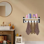 Sorbus Coat Rack Wall Mount with Shelf (White, 24 Inch) - Image 7