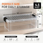 Superio Clear Plastic Storage Bins with Lid, Organizing Containers, Stackable Plastic Tote for Home, Garage, Dorm, School, and Office (4.5 Quart, 12-Pack) - Image 3