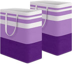 HomeHacks 2 Pack Laundry Baskets, Laundry Hampers Bags (Purple 100Lx2) by HomeHacks