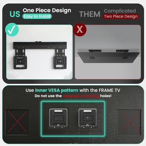 ynVISION.DESIGN Ultra Slim TV Wall Mount for 32-65" TVs, Frame, Pack of 4 - Image 3