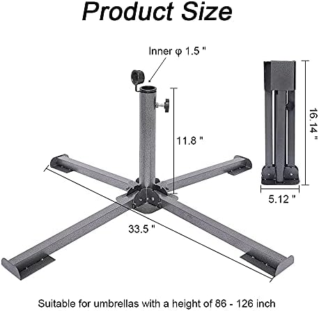 Foldable Patio Sun Shade Anchor Holder Adjustable Portable Beach Anchor Heavy Duty Tempered Iron Outdoor Patio Umbrella Base Holder - Image 2