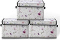 Stackable Storage Bins with Lids,Closet Organizers Fabric Box for Home and Office,Blanket Clothes Organizers,Under Bed Storage Containers 3 Pack by BestSellers