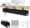 35.4-Inch Under Desk Cable Management Tray, No-Drill Clamp-On by Unknown