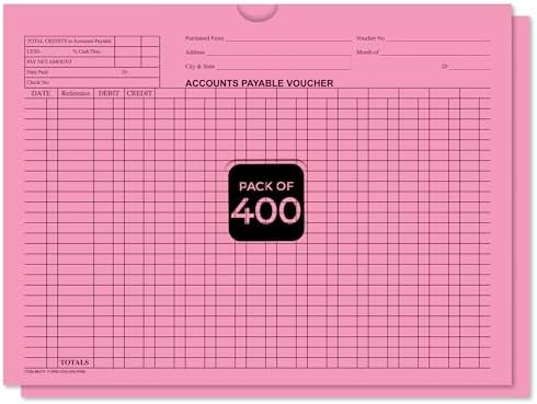 Accounts Payable Voucher Envelopes General Accounting Style, Pink 400 Pack by Unknown