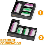 SpaceAid Bag Storage Organizer for Kitchen Drawer, Bamboo Organizer, Compatible with Gallon, Quart, Sandwich and Snack Variety Size Bag (4 Pack), Black - Image 5
