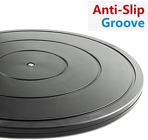 16 Inch Lazy Susan Turntable - Heavy Duty Rotating Swivel Steel Ball Bearings - Flat Base Stand for TV/Computer/Monitor/Arts/Crafts/Bonsai/Statue/Cabinet Organizer (3 Pack/Black) - Image 5