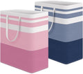 HomeHacks 2 Pack Laundry Baskets, Laundry Hampers Bags (Blue+Pink 100L) by HomeHacks