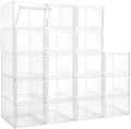 LXLXXL 18 Pack Storage Bins with Lids, 19 Qt Stackable Clear Storage Box by LXLXXL