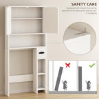 Shintenchi Over the Toilet Storage Cabinet, Bathroom Storage Cabient with Barn Doors, Bathroom Storage Shelf Organizer with Toilet Paper Holder, Adjustable Shelf and Anti-Tip Device, White - Image 5