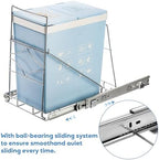 Youeon Pull Out Trash Can Under Cabinet, Adjustable Stainless Steel Under Sink Trash Can Pull Out, Slide Out Garbage Shelf, Fit for 7-11 Gallon Trash Can(Not Included) - Image 5