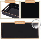 MAONAME Black Vanity Tray Set of 2, Rectange Toilet Tank Trays with Handles - Image 4