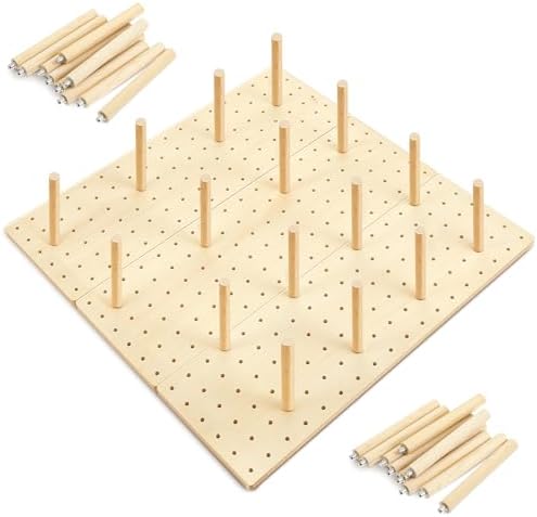 3 Pcs Wood Pegboard Drawer Organizer, Natural Wood, 17 x 5.91 Inch, Pine by Kigley