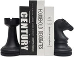 Decorative Chess Bookends Novelty Book Holders for Shelves by Carchistan