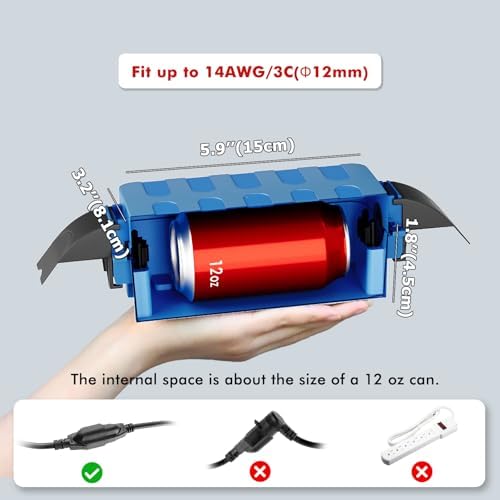 Flemoon 2 Pack IP55 Small Outdoor Electrical Box Waterproof for Power Strip - Image 2