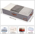 Yawinhe 48L Under Bed Storage,4 Pack Collapsible Container Bags,Grey - Image 6