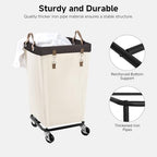 StorageWorks 110L Laundry Basket with Wheels, Rolling Hampers for Clothing - Image 6