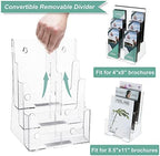 Argvey 3-Tier Brochure Holder 8.5 x 11, Desktop Literature & File Organizer - Image 2