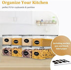 8pc 3.2L Airtight Canisters with Lids, Kitchen Dry Pantry Storage - Image 3