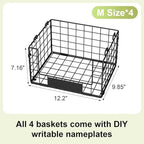 JKsmart 4 Pack XL Stackable Wire Baskets, Pantry Organizers and Storage - Image 6