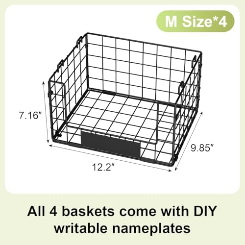 JKsmart 4 Pack XL Stackable Wire Baskets, Pantry Organizers and Storage - Image 6