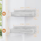 Mystozer Magnetic Spice Rack for Refrigerator Wood White, 4 Pack - Image 2