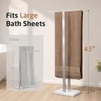 KES 43'' H Standing Towel Rack for Bathroom, Weighted Marble Base - Image 3