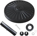 EliteShade USA 18" Patio Umbrella Base Stand, 30LBS Heavy Duty Cast Resin Outdoor Umbrella Stand Holder With 2 Adjustable Knobs for Garden Table, Rust-Free Large Umbrella Base for Backyard, Deck, Lawn, Poolside Fits 1.5"-1.9" Poles, Black - Image 4