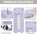 Goodpcik 75L Rolling Laundry Hamper with Wheels, Laundry Hamper for Dorm - Image 4