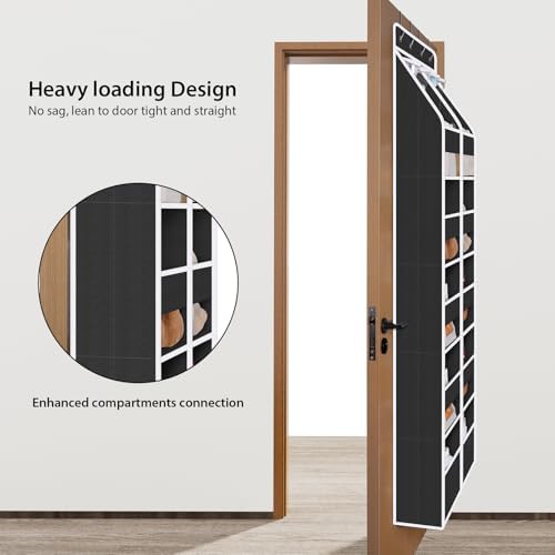 Univivi Upgraded Over the Door Organizer for Baby Nursery, Black, 6-Shelf - Image 2