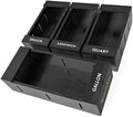 SpaceAid Bag Storage Organizer for Kitchen Drawer, Bamboo Organizer, Compatible with Gallon, Quart, Sandwich and Snack Variety Size Bag (4 Pack), Black by SpaceAid