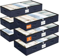 90L Under Bed Storage Containers, Storage Bags, Organizers, 6-Pack, Blue by Unknown
