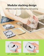 Airtight Food Storage Container with One-Touch Lid, 12-Piece Set (1.3, 2.1, 2.9, 3.6 QT* 3) Stackable Durable BPA-Free for Baking Supplies, Pasta & Systematic Bulk Organization - Image 5