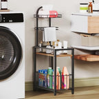 RALGEND Freestanding Toilet Paper Holder with Storage Shelf for Bathroom - Image 3