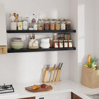 48 inch Floating Shelves for Wall, Extra Long Black Wall Shelves - Image 4